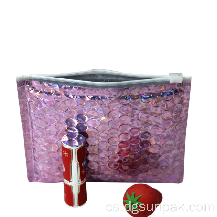 zip lesklé bublinkové obálky poštovní holografické tašky